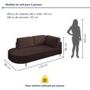 Ver imagem 3 de Sofá Living Orgânico 2 Lugares Veludo Marrom Norten 175cm