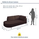 Ver imagem 3 de Sofá Living Orgânico 2 Lugares Veludo Marrom Norten 165cm