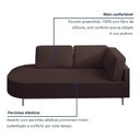 Ver imagem 5 de Sofá Living Orgânico 2 Lugares Veludo Marrom Norten 175cm