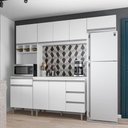 Ver imagem 7 de Cozinha Modulada 5 Peças 241 Cm Andreia Branco Reajl Branco