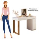 Ver imagem 4 de Escrivaninha Mesa Escritório Penteadeira 121cm com Espelho 1 Porta Love