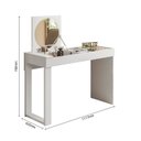 Ver imagem 3 de Escrivaninha Mesa Escritório Penteadeira com Espelho Play 111,7cm Branco