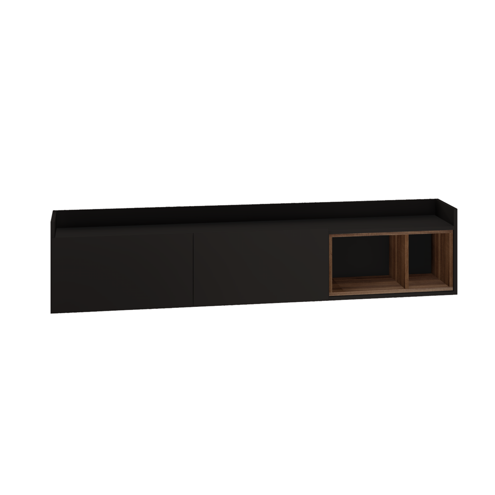 Rack para TV 160cm 02 Portas 02 Nichos Rak2037-Prme Estilare Preto - 3