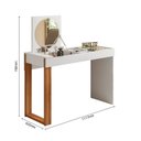 Ver imagem 3 de Escrivaninha Penteadeira com Espelho Play 111,7cm Branco E Cinamomo Mel