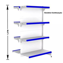 Gondola Centro 137 Fit Ate 5 Metros 1 Ponta Branco 44b Pe Azul - 3