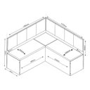 Ver imagem 3 de Conjunto de Canto Alemão Viero 2 Cadeiras Bege Mesa Quadrada MDP:Liso