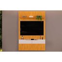 Ver imagem 1 de Home P/ Tv até 55 Pol Pratic Ripado C/ 2 Gavetas 143x240cm Cedro/bali - Dj Móveis