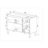 Balcão para Pia 120cm 2 Portas 3 Gavetas - 4