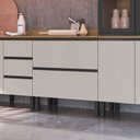 Ver imagem 3 de Balcão para Cozinha 80cm 2 Portas Marrom/Montana/Fumê