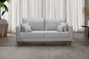 Ver imagem 2 de Kit Sofá 3 Lugares E 2 Poltronas Beny - Suede Cinza
