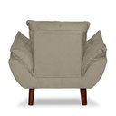 Ver imagem 3 de Mini Poltrona Cadeira Opala Infantil de Criança Suede Bege