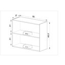 Ver imagem 4 de Armário Aéreo 2 Portas 80cm Marrom/Montana