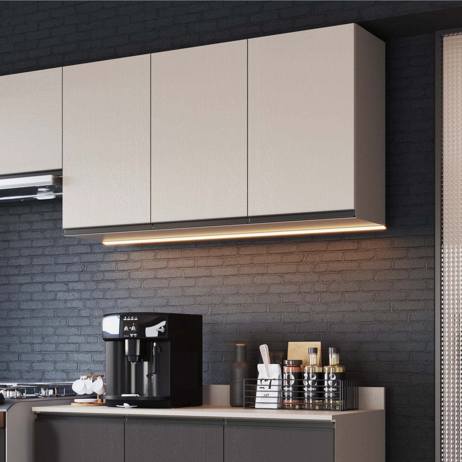 Armário Aéreo de Cozinha 120cm 3 Portas - 3