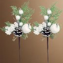 Ver imagem 3 de Kit 2 Enfeite Natal Galho Pick Berry Nevado Artificial 29cm