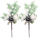 Ver imagem 1 de Kit 2 Enfeite Natal Galho Pick Berry Nevado Artificial 29cm