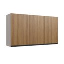Ver imagem 1 de Armário Aéreo de Cozinha 120cm 3 Portas Cinza/Fumê/Montana