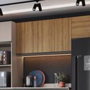 Ver imagem 3 de Armário Aéreo de Cozinha 120cm 3 Portas Cinza/Fumê/Montana