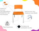 Ver imagem 6 de Kit 6 Cadeiras Iso Infantil Escolar e Creche