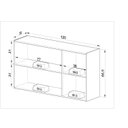 Ver imagem 4 de Armário Aéreo de Cozinha 120cm 3 Portas Marrom/Montana