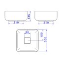 Ver imagem 5 de Cuba de Apoio Deca Slim 30x30 L.11030.94 Quadrada Ébano Fosco