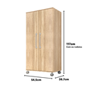 Ver imagem 4 de Armario Lavanderia Michele 2 Pts 1,10m com Rodinhas Teka Madrid