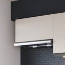 Ver imagem 3 de Armário Aéreo de Cozinha 80cm Maior 1 Porta Basculante Cinza/Fumê