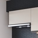 Ver imagem 3 de Armário Aéreo de Cozinha 80cm Maior 1 Porta Basculante Cinza/Fumê
