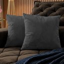 Ver imagem 1 de Almofadas Kit Plumie de 45x45cm 2 Uni Boucle Cinza Escuro Cama Inbox