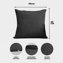Ver imagem 3 de Almofadas Kit Plumie de 45x45cm 2 Uni Boucle Cinza Escuro Cama Inbox