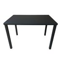 Ver imagem 1 de Mesa Tampo Ripado Retangular 1.20x0.80m Alumínio Preta
