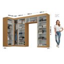 Ver imagem 3 de Guarda Roupa Modulado de Canto 10 P Cin/Off Wht