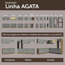 Ver imagem 7 de Armário de Cozinha Compacta 190cm com Cristaleira Agata Madesa Rustic Cinza