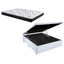 Ver imagem 1 de Cama Baú Casal Branco + Colchão Espuma D20 138x188x12