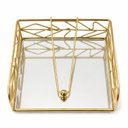 Ver imagem 2 de Porta Guardanapo de Mesa Metal Dourado com Espelho Goldenx
