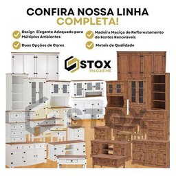 Guarda Roupas Branco 4 Portas 2 Gavetas Madeira Mista:branco - 5