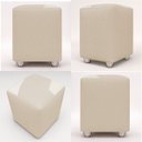 Ver imagem 6 de Puff Decorativo Urban Corino para Sala Quarto Hall de Entrada Compacto Assento Extra Bege