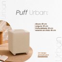 Ver mais imagens de Puff Decorativo Urban Corino para Sala Quarto Hall de Entrada Compacto Assento Extra Bege