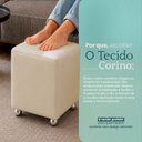 Ver imagem 7 de Puff Decorativo Urban Corino para Sala Quarto Hall de Entrada Compacto Assento Extra Bege