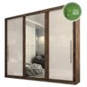 Guarda-roupa Casal Ravena Plus 3 Portas Slide Com Espelho Panan 40010081-0140 Cafe/off White - 1