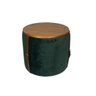 Banco Puff Amsterdã Baú e Mesa de Madeira Veludo Verde - 1