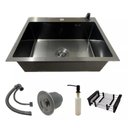 Ver imagem 1 de Cuba Pia Gourmet Quadrada Cozinha Aço Inox 304 com Acessórios 53x43cm