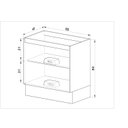Ver imagem 4 de Balcão para Cozinha 80cm 2 Portas Classica Marrom/Montana/Bronze