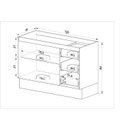 Ver imagem 4 de Balcão para Pia 120cm 2 Portas 3 Gavetas Classica Marrom/Montana/Bronze
