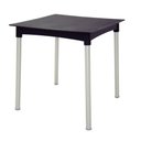 Ver imagem 1 de Mesa Quadrada Laura Ratan Preta em Polipropileno com Pernas de Alumínio Anodizado