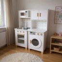 Ver imagem 2 de Kit Mini Cozinha Infantil e Máquina de Lavar - Branco