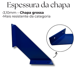 4 Suportes de Prateleira Estilo Mão Francesa Formato Trapézio Moderno Sala Quarto Cozinha - 4