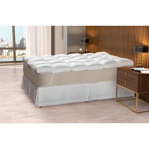 Pillow Top Solteiro Percal 250 Fios 100% Algodão Premium 90x190cm