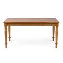 Ver imagem 2 de Conjunto Mesa com 6 Cadeiras Madeira Maciça e Telinha Marrom/Mel