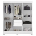 Ver imagem 5 de Guarda Roupa Casal 180cm 6 Portas Vanci D02 Branco - Mpozenato