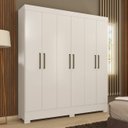 Ver imagem 2 de Guarda Roupa Casal 180cm 6 Portas Vanci D02 Branco - Mpozenato